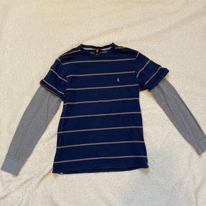 Boys L/12, blue & gray long sleeve t-shirt